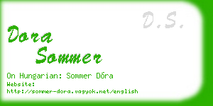 dora sommer business card